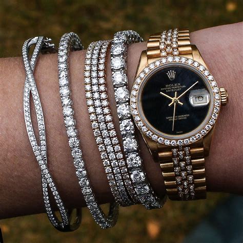 rolex and bracelet stack|Rolex bracelet vs diamond.